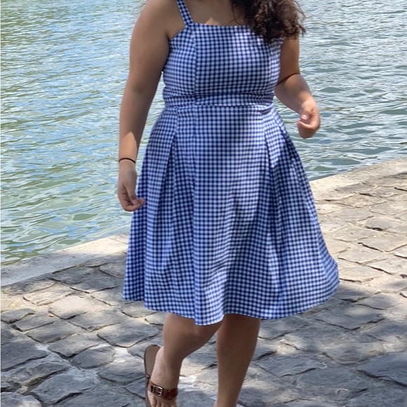 Blue and White Gingham Sundress - Picture 2 of 3